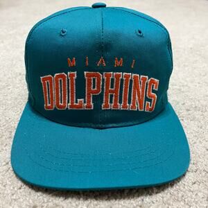 Vintage 1990s Starter “Miami Dolphins” Teal Snapback Hat